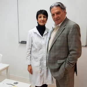 Pilar Correcher con el Doctor Mira